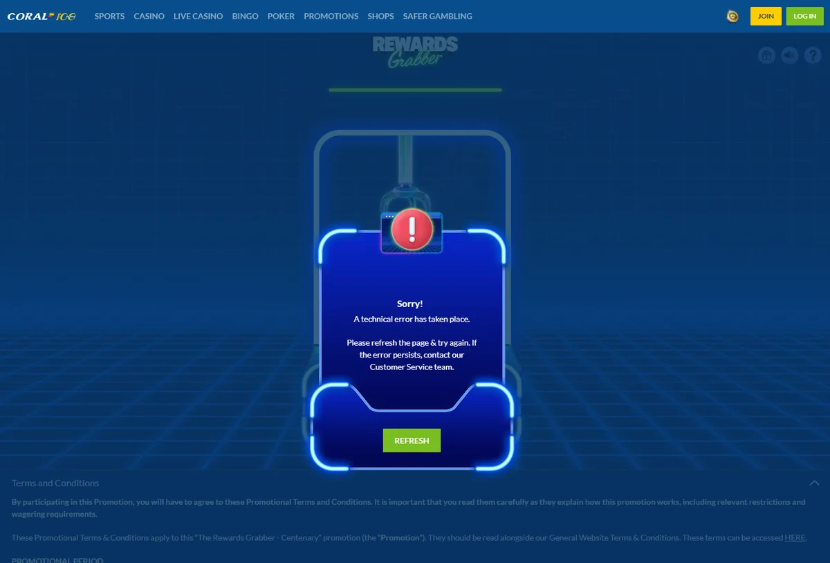 Coral Rewards Grabber promotion page