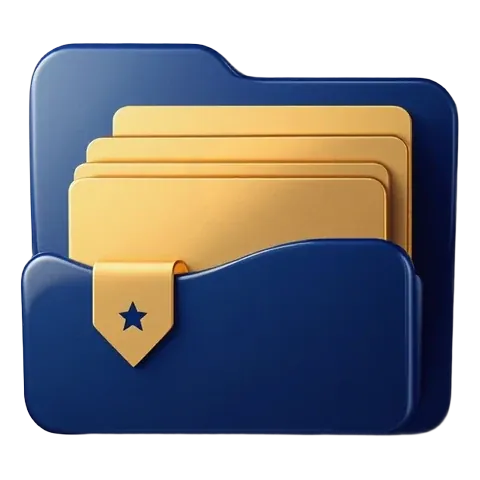 Casino asking for a bank statement: a sapphire document folder with gold tabs