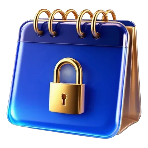 Calendar with a gold padlock: the GAMSTOP registration steps