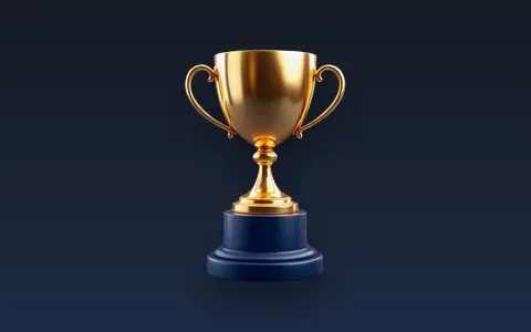 Gold trophy cup