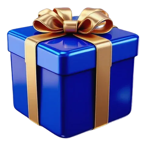 Sapphire gift box with a gold ribbon: what sits inside a daily free spin