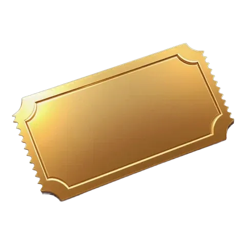 Gold ticket stub: the claim steps for a daily free spin