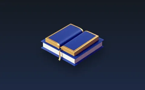 Open book with blue covers